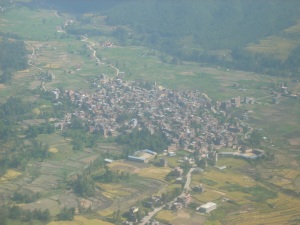 Kathmandu from the air on the way to Lukla