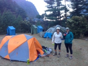 The team's campsite at Namche
