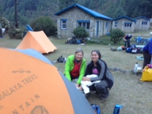Sarah and Annette at Namche